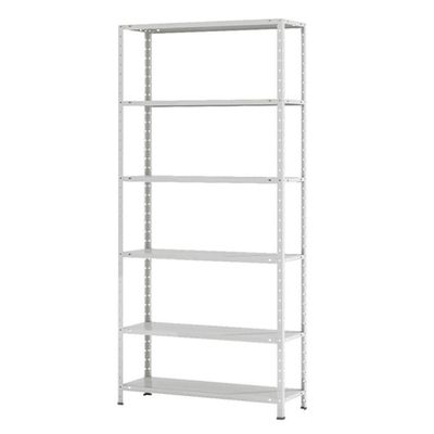 Estante Aço 6 Prateleiras Livros Cozinha Quarto Ea102 Cinza