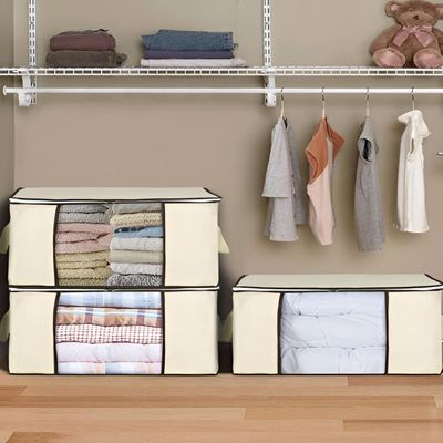 Caixa Organizadora De Guarda Roupa Organizador Anti Mofo De Cobertor, Edredom, Toalhas Closet Grande