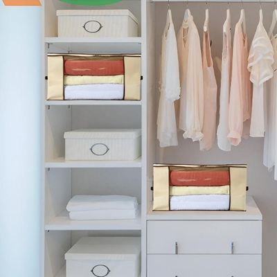 Caixa Organizadora De Guarda Roupa Organizador Anti Mofo De Cobertor, Edredom, Toalhas Closet Grande