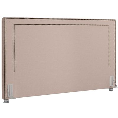Cabeceira Cama Box Casal King 195cm P05 Berlim Linho Bege