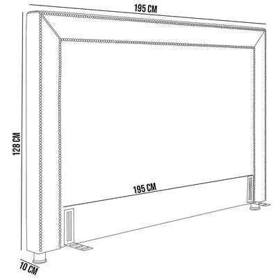 Cabeceira Cama Box Casal King 195cm P05 Berlim Linho Bege