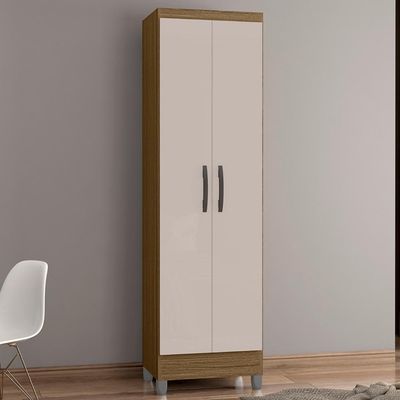Armário Multiuso 52cm 2 Portas Muniz P11 Castanho-off White - Mpozenato