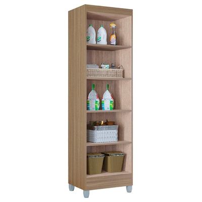 Armário Multiuso 52cm 2 Portas Muniz P11 Castanho-off White - Mpozenato