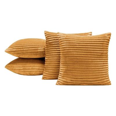 Capas De Almofadas Velvet Bariloche 45x45cm 04 Peças - cor aplicada Mostarda