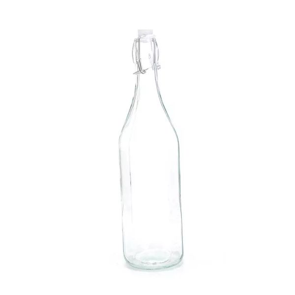 Garrafa de Vidro Le Prisma com Tampa Transparente 1L Garrafa de Vidro Le Prisma com Tampa Transparente 1L