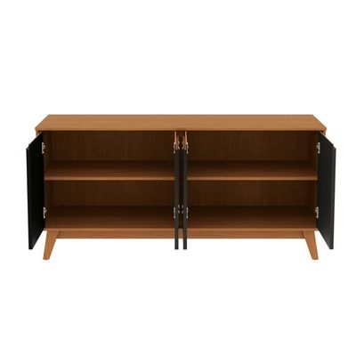Aparador Kappesberg 4 Portas Canela/preto Fosco 156cm