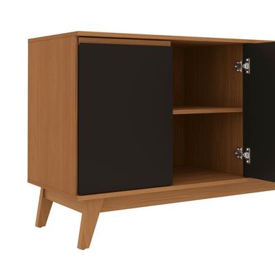 Aparador Kappesberg 4 Portas Canela/preto Fosco 156cm