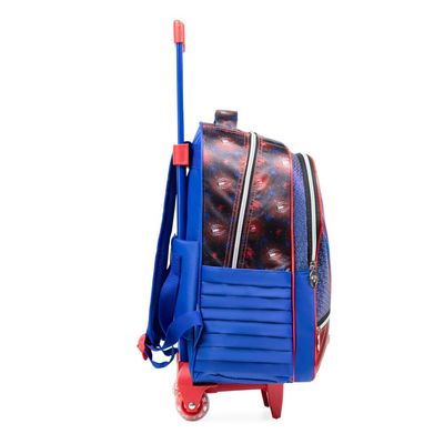 Mochila de Rodinha Infantil Masculina Homem Aranha Estampa em Movimento U / Azul escuro