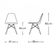 Mesa De Jantar 4 Cadeiras Eames  Base Madeira Tampo Preto