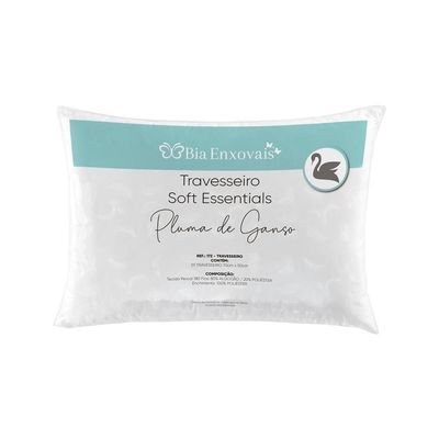 Travesseiro Pluma De Ganso Sintética Soft Essentials 01 Peça - em tonalidade Branco