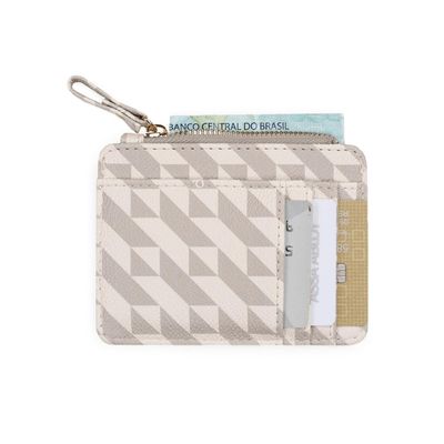 Porta Cartão Feminino Monograma BG Bege U / Bege