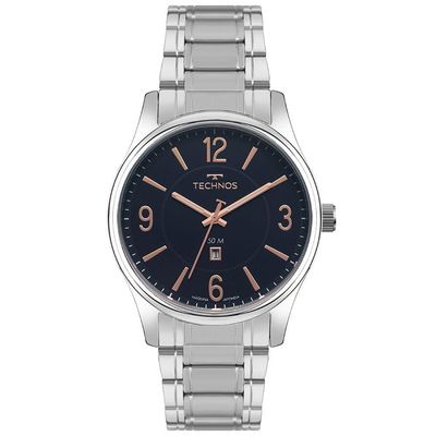 Relógio Technos Masculino Steel Prata - 2115tzx-1a 2115tzx-1a