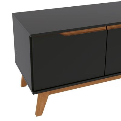 Rack Kappesberg 3 Portas Preto Fosco 136cm