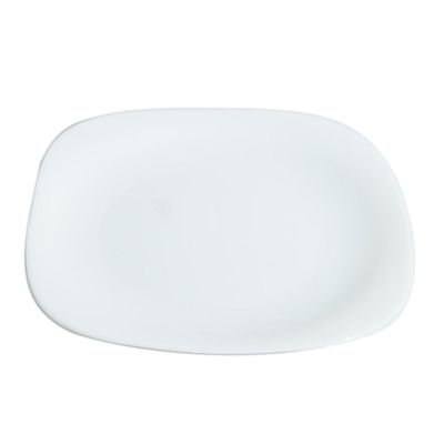 Kit 6 Pratos de Vidro Raso Quadrado 27cm Plaza Opaline Duralex