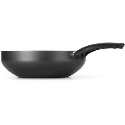 Frigideira Wok com Cabo Multiflon Gourmet em Alumínio com Revestimento Antiaderente 28 cm Grafite