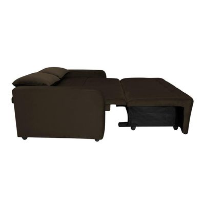 Sofá Cama Para Sala De Estar Amora New Suede - Marrom Marrom