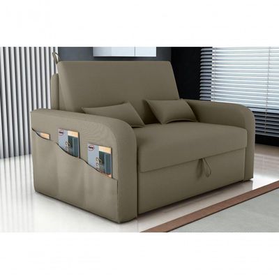 Sofá Cama 2 Lugares Com Bau 1,40 Mts Day Matrix Capuccino