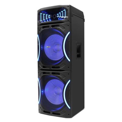 Torre de Som Amplificada Philco PCX3500 com Bluetooth, Rádio FM, Função Ex Bass e Flash Light - 3500W Preto / Bivolt