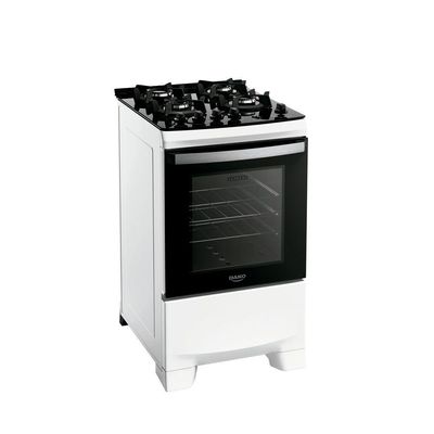 Fogão Dako Supreme Glass 4 Bocas a Gás Acendimento Automático Branco - Bivolt