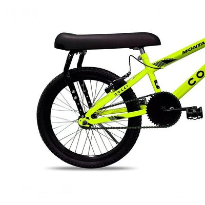 Bicicleta Colli Montadinha Aro 20 Selim Mobik Bagageiro Cor Amarelo Neon Tamanho Do Quadro 12 Amarelo
