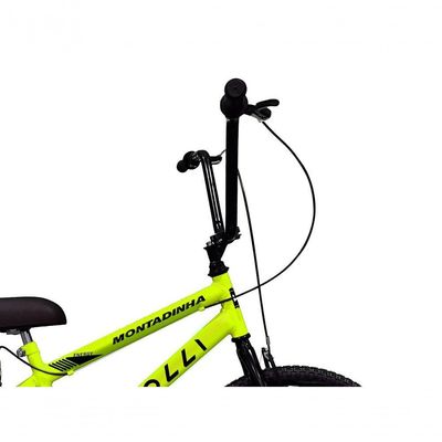 Bicicleta Colli Montadinha Aro 20 Selim Mobik Bagageiro Cor Amarelo Neon Tamanho Do Quadro 12 Amarelo