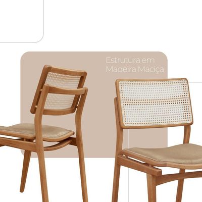 Sala De Jantar Mesa Ellis Com 8 Cadeiras Eva Premium Turim 07 Off White Imbuia Nat