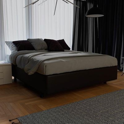 Base Box Para Cama Viúva 128x188cm Liz S05 Sintético Preto - Mpozenato