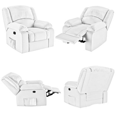 Poltrona Do Papai Reclinável Pietra Wall Fh9 Pu Branco - Mpozenato