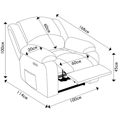 Poltrona Do Papai Reclinável Pietra Elétrica Led Fh9 Pu Bege - Mpozenato