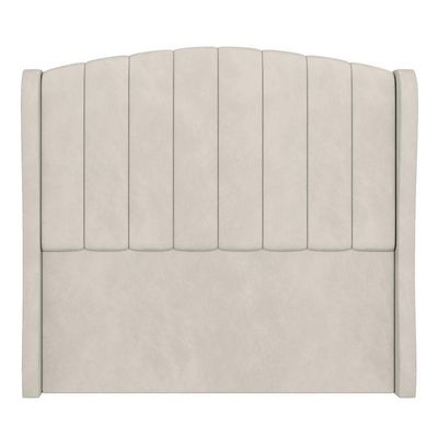 Cabeceira Casal Cama 140cm Glenda I02 Veludo Bege - Mpozenato