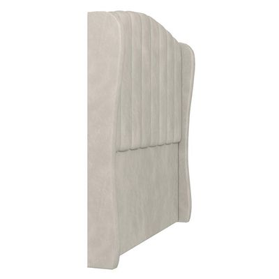 Cabeceira Casal Cama 140cm Glenda I02 Veludo Bege - Mpozenato