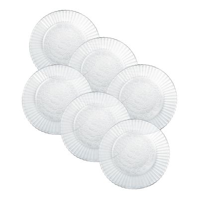 Kit 6 Pratos de Vidro Fundo 22.4cm Duralex Primavera