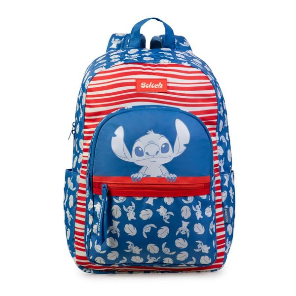 Mochila Escolar Feminina Juvenil Stitch Hapinnes Azul U / Azul escuro