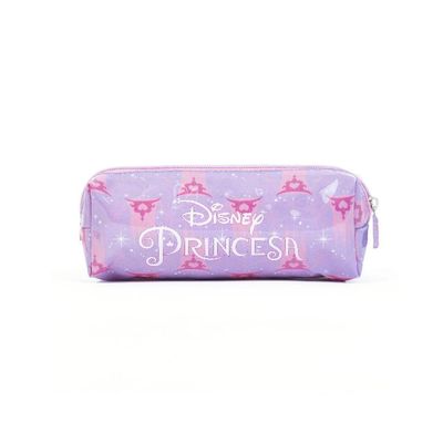 Estojo Escolar Feminino Princesas Lilás U / Lilas