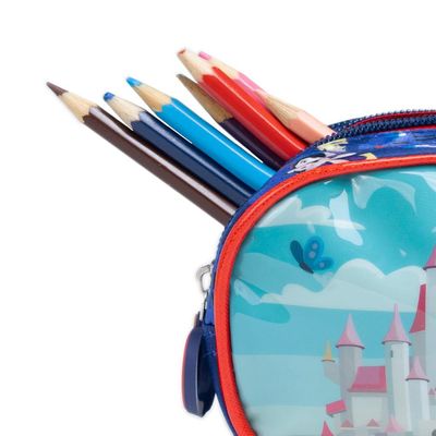Estojo Escolar Feminino Branca de Neve Azul Escuro U / Azul escuro