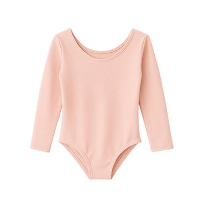 Collant Manga Longa Infantil com Forro Rosa Bailarina Poliamida Tamanho 2 Colombina