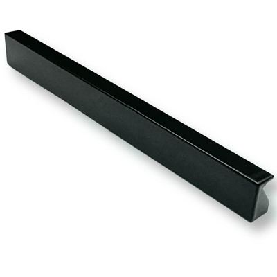 Puxador de Armário Preto 20cm Líbero Nuevo Torralba Cava Invertida Facetato