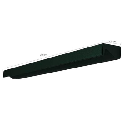 Puxador de Armário Preto 20cm Líbero Nuevo Torralba Cava Invertida Facetato