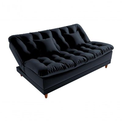 Sofá Cama 3 Lugares 1,85 Mts Duda Matrix Preto