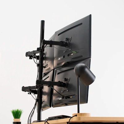 Suporte Articulado 4 Monitores Com Base V48n Central Suportes