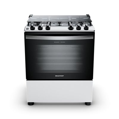 Fogão Brastemp 5 Bocas Com Botões Removíveis E Exclusivo Aro Protetor - BFS5NDB Branco / Bivolt