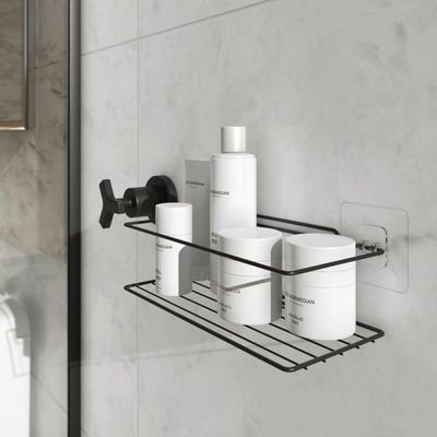 Suporte Com Adesivo Para Shampoo Banheiro Multiuso - Stolf Preto