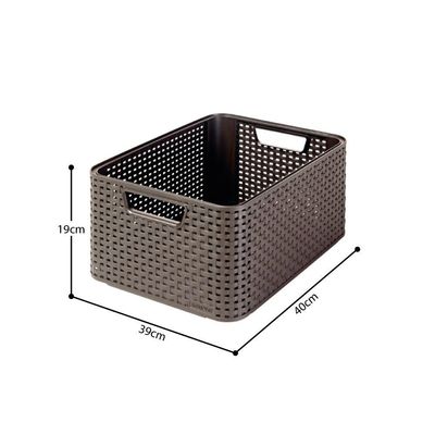 Cesto Organizador 6 Litros Style Curver Marrom Keter