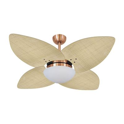 Ventilador De Teto Kovalski Cobre 4 Pés Palmae Natural 220V 220V