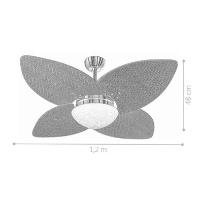 Ventilador De Teto Kovalski Cobre 4 Pés Palmae Natural 220V 220V