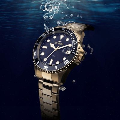 Relógio Technos Masculino Acqua Dourado - 2415dw-1p 2415dw-1p
