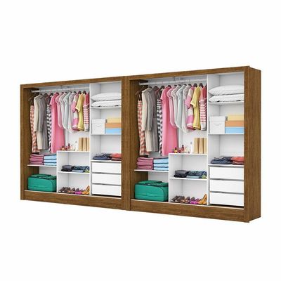 Closet Casal Duplo Dubai 6 Portas 6 Gavetas Cinamomo