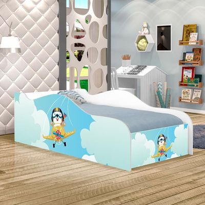 Cama Carro Fun Adesivada Usrsinho Patrulheiro Solteiro