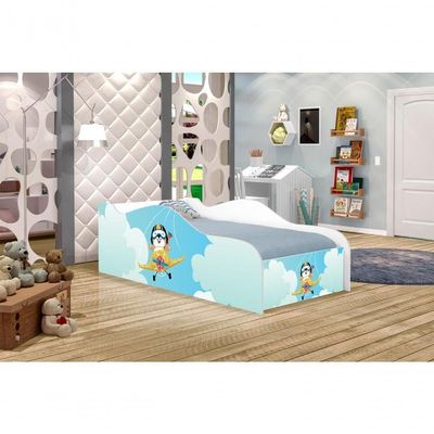 Cama Carro Fun Adesivada Usrsinho Patrulheiro Solteiro