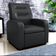 Poltrona Decorativa Reclinável Pireu Sintetico Preto